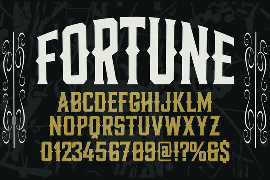 classic lettering, alphabet font, black style background,  typeface vector