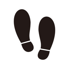 Shoe prints vector icon illustration 