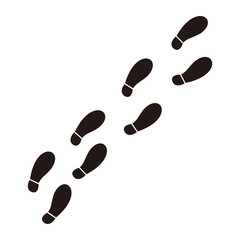 Shoe prints vector icon illustration 