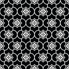 Abstract pattern in Arabian style. Seamless background. Black and white pattern.