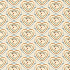 Seamless pattern with hearts