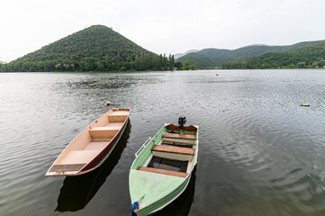 Naklejka na ściany i meble piediluco lake in the terni province