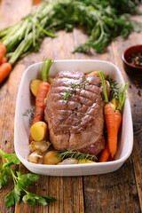 roasted beef with vegetable