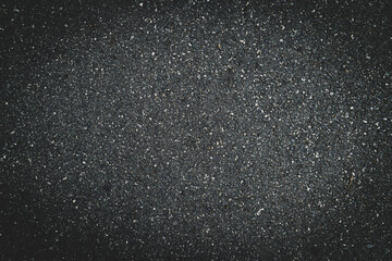 Surface grunge rough of asphalt, Tarmac dark grey grainy road, Texture Background, Top view