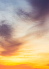 sunset sky with clouds vertical