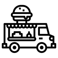 food truck line icon