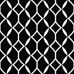 Abstract geometric pattern with wavy lines, stripes. A seamless vector background. Black and white ornament.