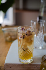 lemon and flowers iced tea