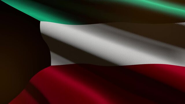 Kuwait flag - loop animation