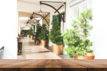 3D rendering, wooden top table on isolate blurred and light background