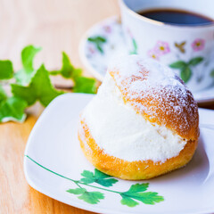 Itarian traditional sweets brioche Maritozzo