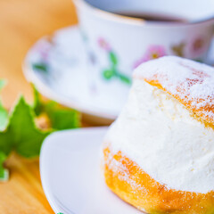 Itarian traditional sweets brioche Maritozzo