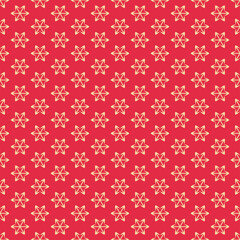 Beautiful background pattern with floral ornaments on a red background, wallpaper. Seamless pattern, texture