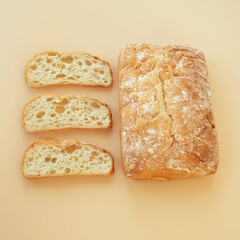 Traditional Italian ciabatta bread