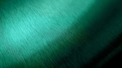 polished brushed green metal texture, shiny steel image with high gradient contrast for industrial...