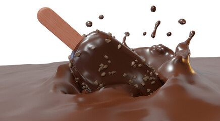 Ice cream chocolate dipping chocolate liquid
