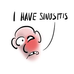 The man has severe sinusitis