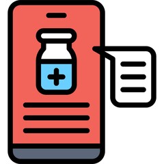 Vaccine information on mobile icon, Vaccine Development related vector