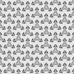 Background pattern with black geometric elements on white background vintage style, wallpaper. Seamless pattern, texture