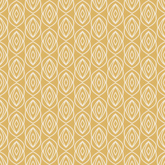 Background pattern with linear ornament on gold background, wallpaper. Seamless pattern, texture