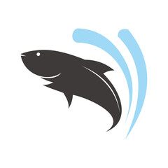 Fish icon vector illustration symbol