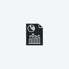 Bar chart vector icon for web and design