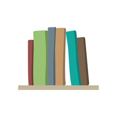 Books on the shelf. Hand drawn books vector illustration. Part of set.