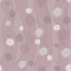 Seamless abstract pattern in a soft pastel palette with a watercolor texture of stripes and spots.