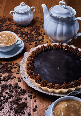 Cabsha cake accompanied by coffee
