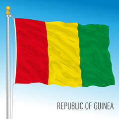 Guinea official national flag, african country, vector illustration