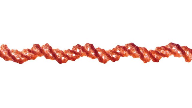 Animation of triple helix collagen molecule isolated on white. Collagen is the main component of connective tissue as skin, cartilage, bones,  ligaments and tendons.