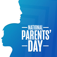 National Parents’ Day. Holiday concept. Template for background, banner, card, poster with text inscription. Vector EPS10 illustration.