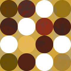 Abstract watercolor illustration. Pattern seamlss without seam from round shapes.Image on white and colored background.