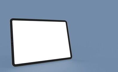 pc  tablet computer  ipad with blank 3d