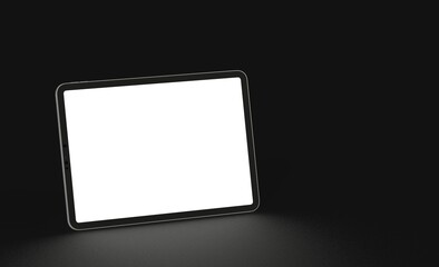 Tablet 3d computer with blank screen illustration