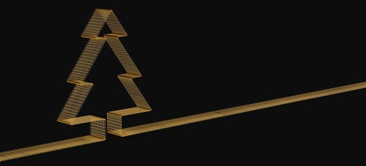 3d merry christmas card modern 3d minimal tree