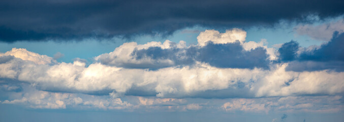 Fototapeta na wymiar Beautiful panorama of clouds in the sky before the rain