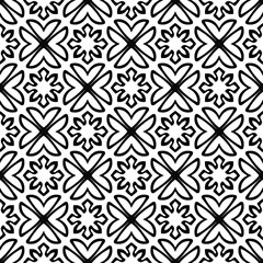 
floral seamless pattern background.Geometric ornament for wallpapers and backgrounds. Black and white pattern. 