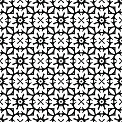 
floral seamless pattern background.Geometric ornament for wallpapers and backgrounds. Black and white pattern. 