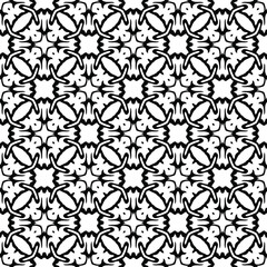 floral seamless pattern background.Geometric ornament for wallpapers and backgrounds. Black and white pattern. 