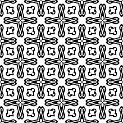floral seamless pattern background.Geometric ornament for wallpapers and backgrounds. Black and white pattern. 