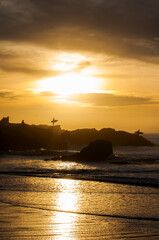 surfer cilhouette at sunset