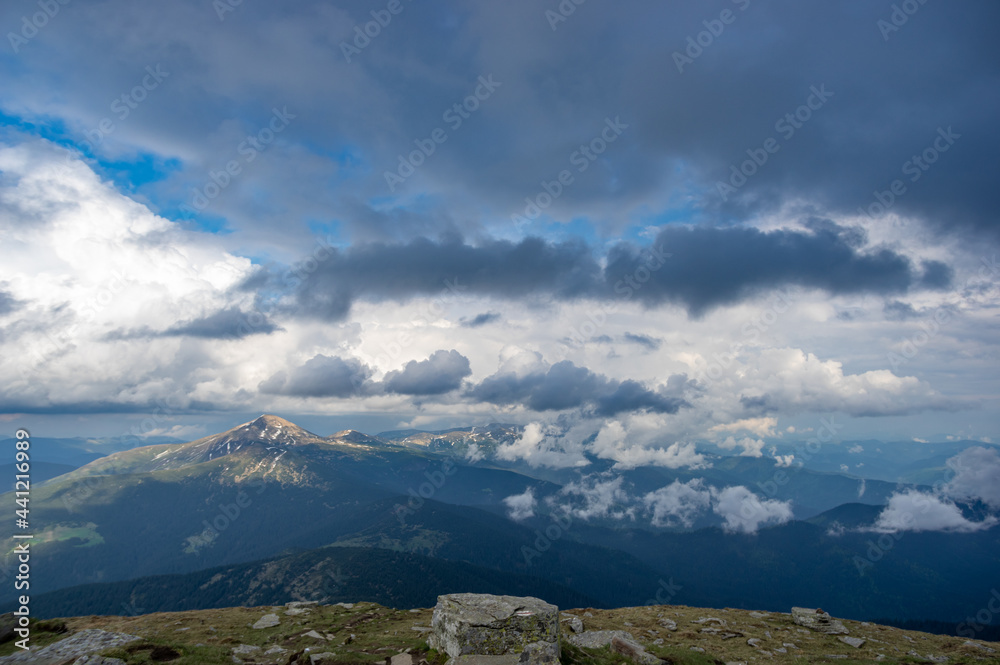 Canvas Prints mount hoverla in the clouds after the rain