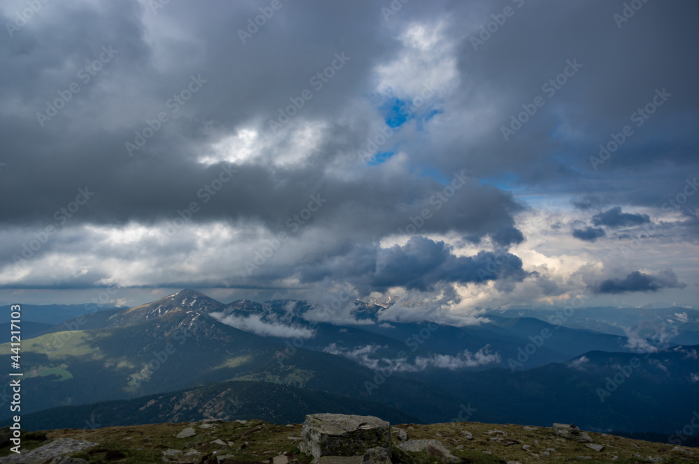 Canvas Prints mount hoverla in the clouds after the rain