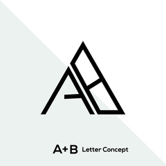 A+B Letter logo design Concept 