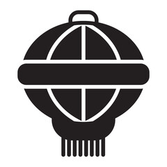 Chinese lantern flat vector icon for apps or websites