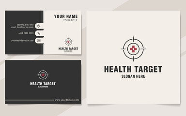 Minimalist health target logo template monogram style