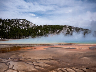 View of Grand Prismatic Spring, Yellowstone
