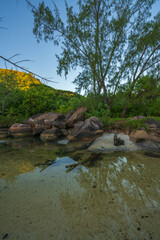 tropical beach anse lazio on praslin on the seychelles