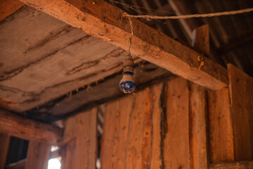 abandoned old house in the village on the farm
